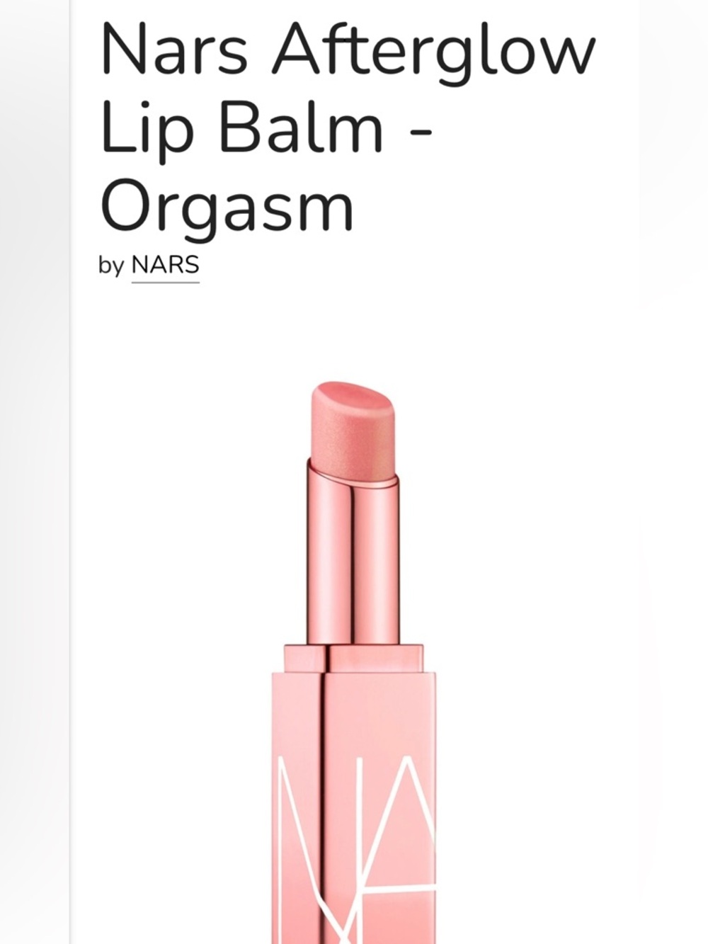 NARS orgasm lipstick tinted after glow lip balm